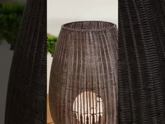 Lampe de sol à trépied en rotin à l'extérieur à LED Noir Lumière debout Hôtel Décoration moderne