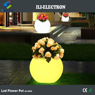 Planteur de fleurs en plastique rechargeable à LED Finition glacée