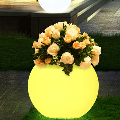 CE/ROHS 16 couleurs changeantes pots de fleurs brillants de forme ronde PE revêtu pour la décoration
