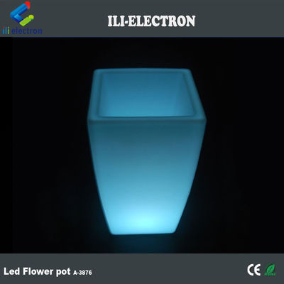 Chine fournisseur extérieur LED éclairé éclairé carré plante pot 80000h durée de vie de la batterie
