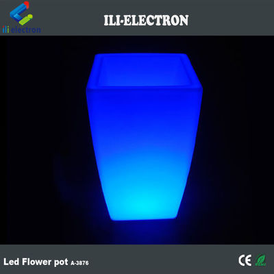 Chine fournisseur extérieur LED éclairé éclairé carré plante pot 80000h durée de vie de la batterie