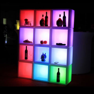 Bouteille de glace LED carré en plastique étanche rechargeable pour pub