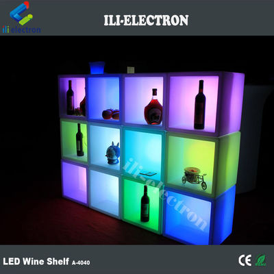 Bouteille de glace LED carré en plastique étanche rechargeable pour pub
