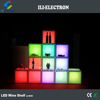 Bouteille de glace LED carré en plastique étanche rechargeable pour pub