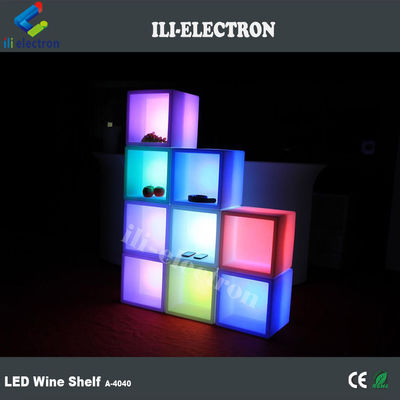 Bouteille de glace LED carré en plastique étanche rechargeable pour pub