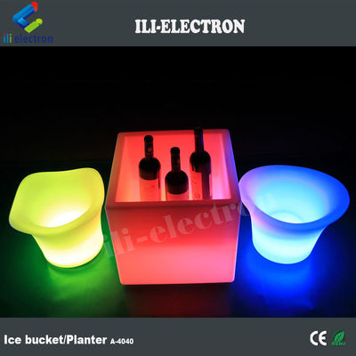 Bouteille de glace LED carré en plastique étanche rechargeable pour pub