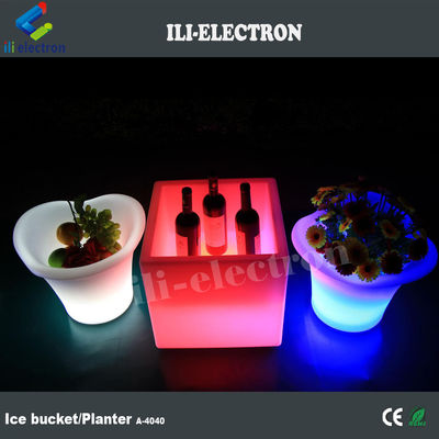 Bouteille de glace LED carré en plastique étanche rechargeable pour pub