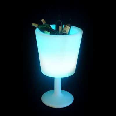 commande sans fil éclairant le seau de glace en plastique avec support pour intérieur et extérieur