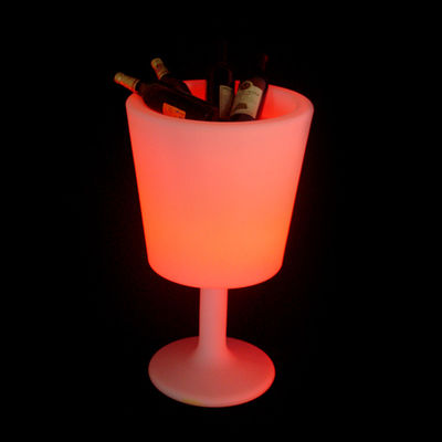 commande sans fil éclairant le seau de glace en plastique avec support pour intérieur et extérieur