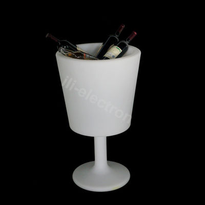 commande sans fil éclairant le seau de glace en plastique avec support pour intérieur et extérieur