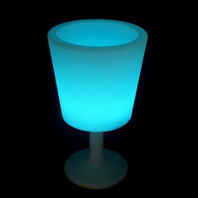 commande sans fil éclairant le seau de glace en plastique avec support pour intérieur et extérieur