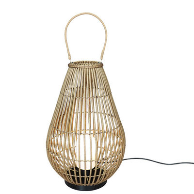 Lumières extérieures de paysage Lumière tissée de rotin Pendentif rechargeable