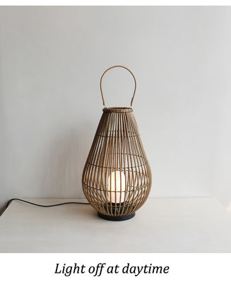 Lumières extérieures de paysage Lumière tissée de rotin Pendentif rechargeable