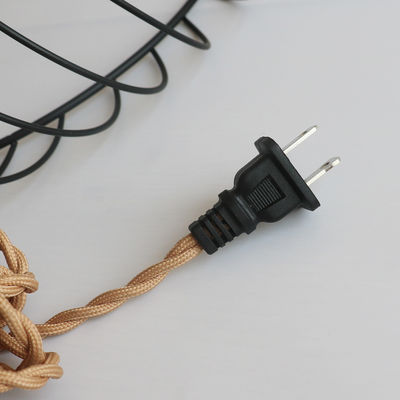 Lampe suspendue de style industriel en matériau de bambou avec prise et interrupteur