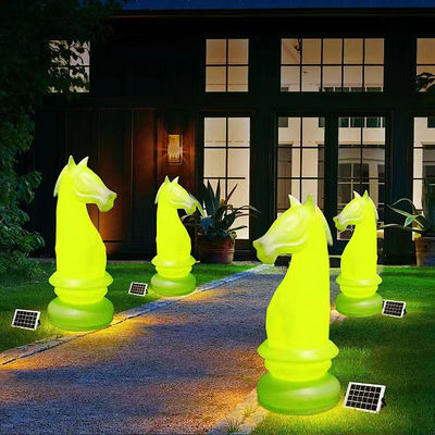 Lumière de jardin de cheval de mer de changement de forme de couleur Lumière LED en plastique rechargeable