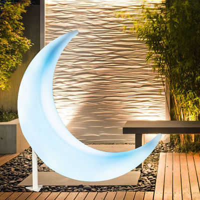 Lumières de jardin décoratives en forme de lune LED 16 couleurs changeantes
