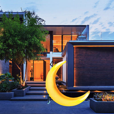 Lumières de jardin décoratives en forme de lune LED 16 couleurs changeantes
