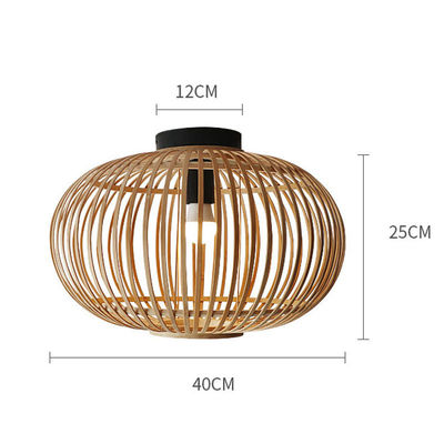 Pendentif d'ombre de lampe en osier sur mesure pour le plafond du couloir intérieur