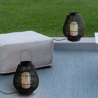 IP44 Lampes de jardin en rotin étanches pour les sols extérieurs