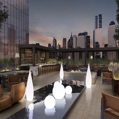 lampes de sol à barres LED en plastique étanche sans fil