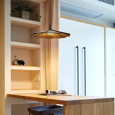 Bonne qualité pendant mur intérieur bambou bois chambre à coucher lampe en rotin ombre lampes artisanales