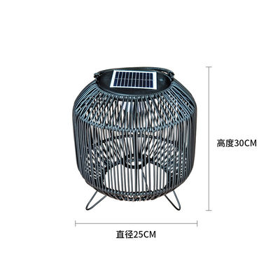 Lumières solaires tissées en rotin personnalisées Portables 3500K IP65 étanches