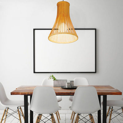 Lampe à pendentif en rotin personnalisée, lampe en bambou Nordique tissée pour l' éclairage intérieur