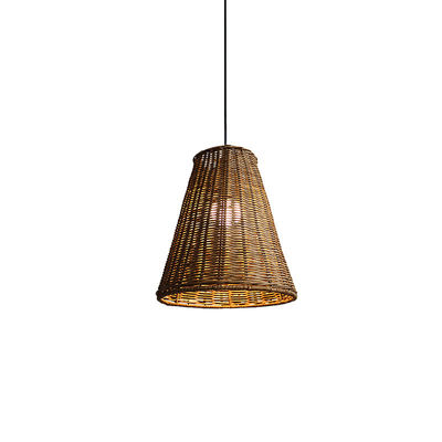 Lumière à pendentif en rotin rond moderne, lumière de plafond en rotin ombre 65lm / W OEM