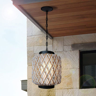 Lumière de pendentif en rotin décoratif, petit lustre en rotin résistant à l' eau