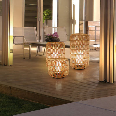 Rattan pour jardin à jardin à l'extérieur Lampes IP44 étanches pour hôtel