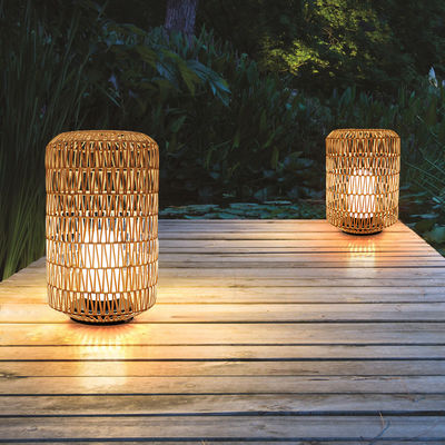 Rattan pour jardin à jardin à l'extérieur Lampes IP44 étanches pour hôtel