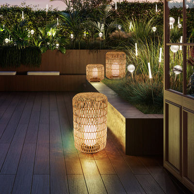 Rattan pour jardin à jardin à l'extérieur Lampes IP44 étanches pour hôtel