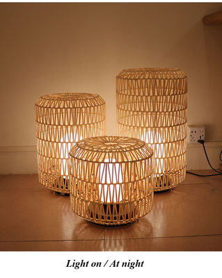 Rattan pour jardin à jardin à l'extérieur Lampes IP44 étanches pour hôtel