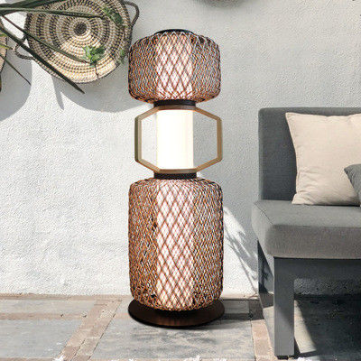 Lampe de rangement en rotin décoratif 3500K CCT pour hôtel résidentiel