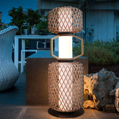 Lampe de rangement en rotin décoratif 3500K CCT pour hôtel résidentiel