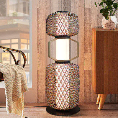 Lampe de rangement en rotin décoratif 3500K CCT pour hôtel résidentiel