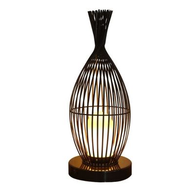Lampe de sol en rotin résistant à l'eau pour balcon extérieur de villa