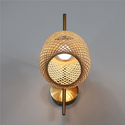 lampe murale de luxe en bambou tissé - lampe de couloir en bambou - lampe suspendue en bambou en rotin
