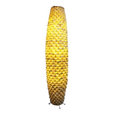 Lampe de sol en rotin en bambou tissée 3500K pour le salon résidentiel