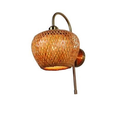 E27 LED Tissue Bambou Lampe de mur Sconce 3500K Pour chambre à coucher salle de bain