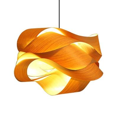 Lumière de pendentif en rotin nordique source lumineuse LED pour salon