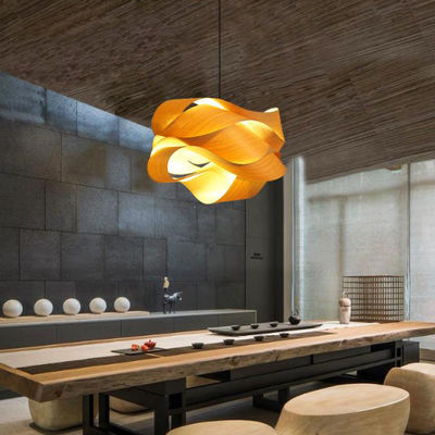 Lumière de pendentif en rotin nordique source lumineuse LED pour salon