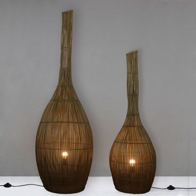 3500K lampes de sol en rotin artistique lumière pour le salon de l' hôtel