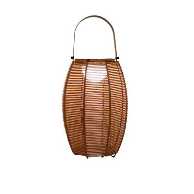 Lampe de sol à l'ombre en rotin extérieur alimentée par l'énergie solaire IP65 étanche