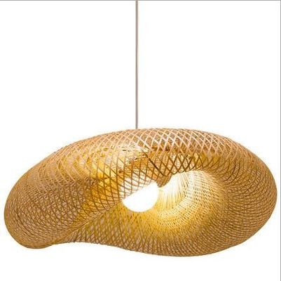 Lumière pendant en bambou rotin pour chambre d'intérieur