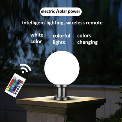 Éclairage à bille lumineuse étanche à l'eau alimenté par l'énergie solaire Avec 20cm 25cm 30cm Taille
