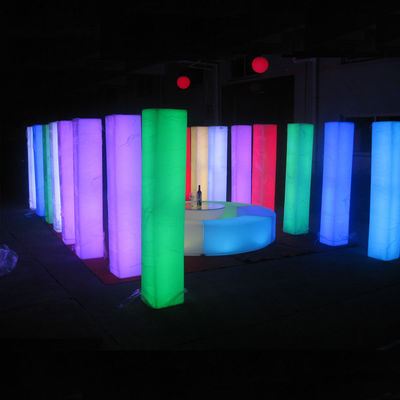 PE Colonne de mariage décorative en plastique illuminée