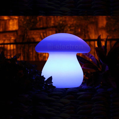 lampe de table lumineuse en plastique PE en forme de champignon