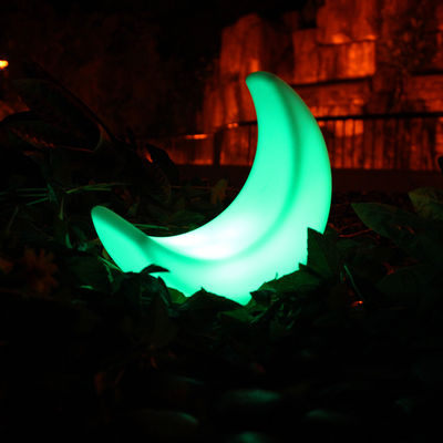 lampe de table à LED en forme de lune illuminée