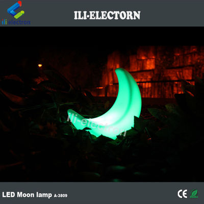 lampe de table à LED en forme de lune illuminée